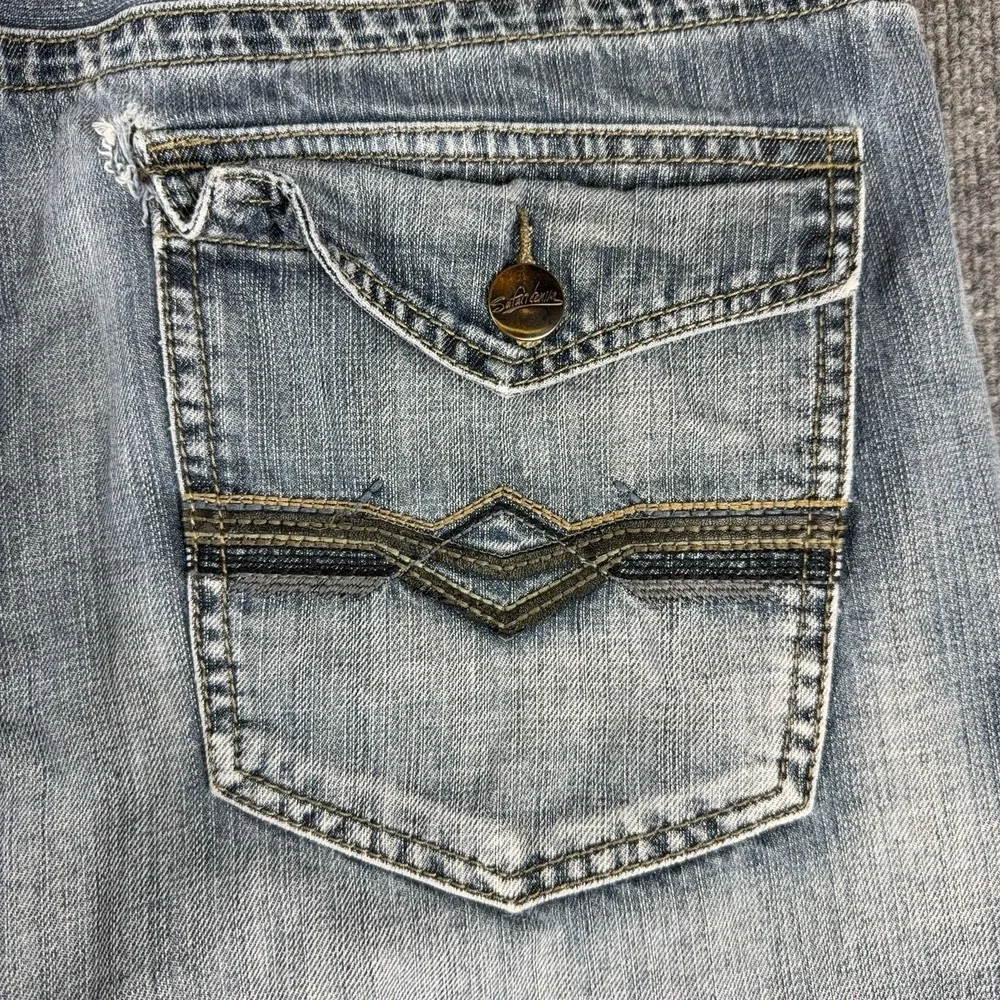 Safari Denim Jeans Mens 38x30 Light Wash Blue Regular Fit Boot Cut Denim Pants